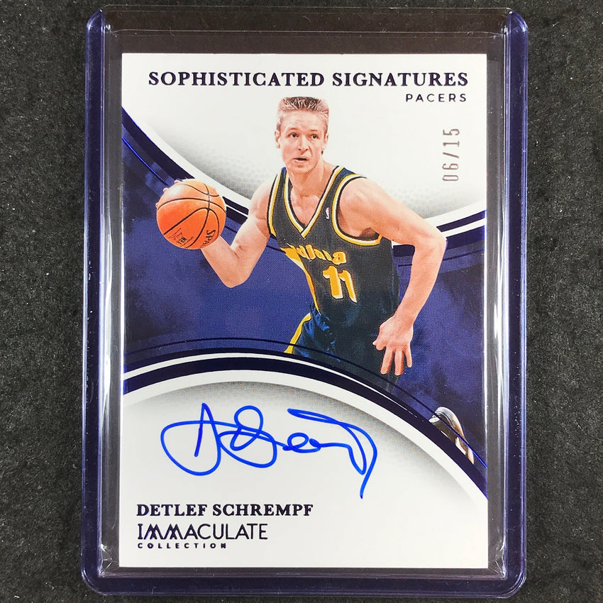 2024-25 Immaculate DETLEF SCHREMPF Sophisticated Signatures Auto Blue 6/15