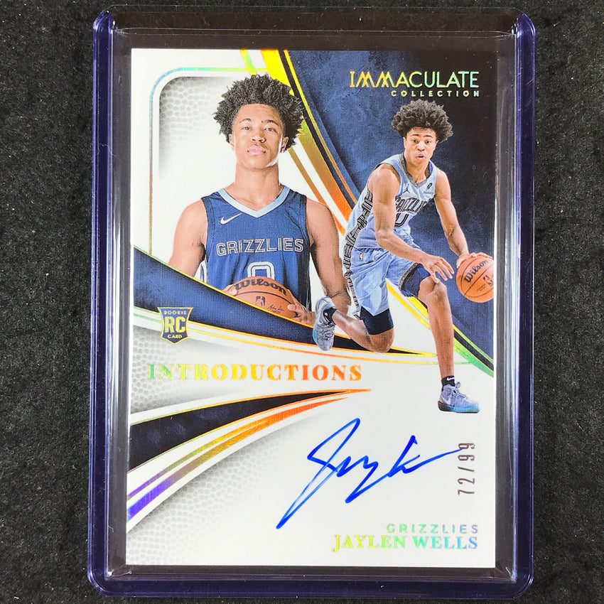 2024-25 Immaculate JAYLEN WELLS Immaculate Rookie Introductions Auto 72/99