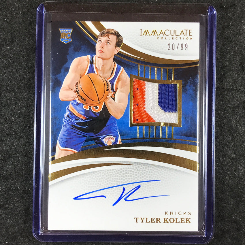 2024-25 Immaculate TYLER KOLEK Base Rookie Patch Auto 20/99