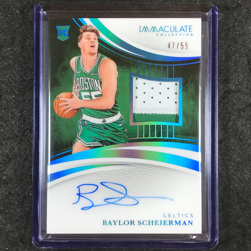 2024-25 Immaculate BAYLOR SCHEIERMAN Base Rookie Patch Auto Jersey Number 47/55