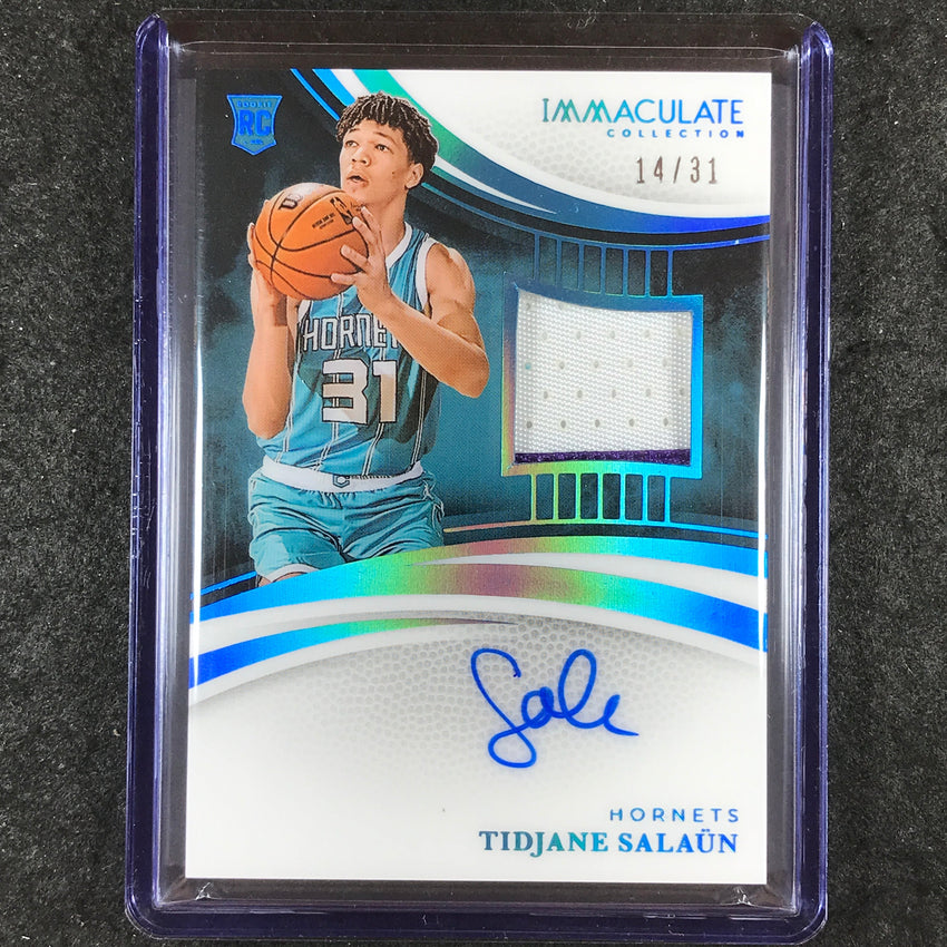 2024-25 Immaculate TIDJANE SALAUN Base Rookie Patch Auto Jersey Number 14/31