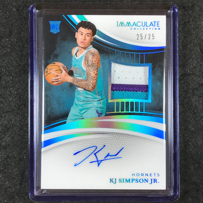 2024-25 Immaculate KJ SIMPSONS JR. Base Rookie Patch Auto Jersey Number 25/25