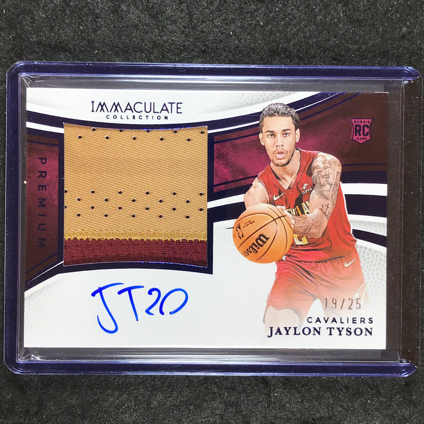 2024-25 Immaculate JAYLON TYSON Premium Rookie Patch Auto Blue 19/25