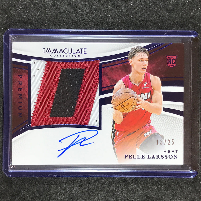 2024-25 Immaculate PELLE LARSSON Premium Rookie Patch Auto Blue 13/25