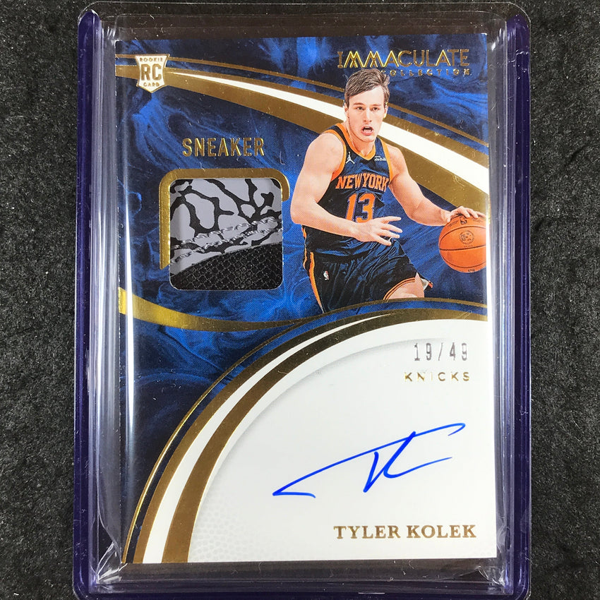 2024-25 Immaculate TYLER KOLEK Sneaker Swatches Signatures Rookie Auto 19/49