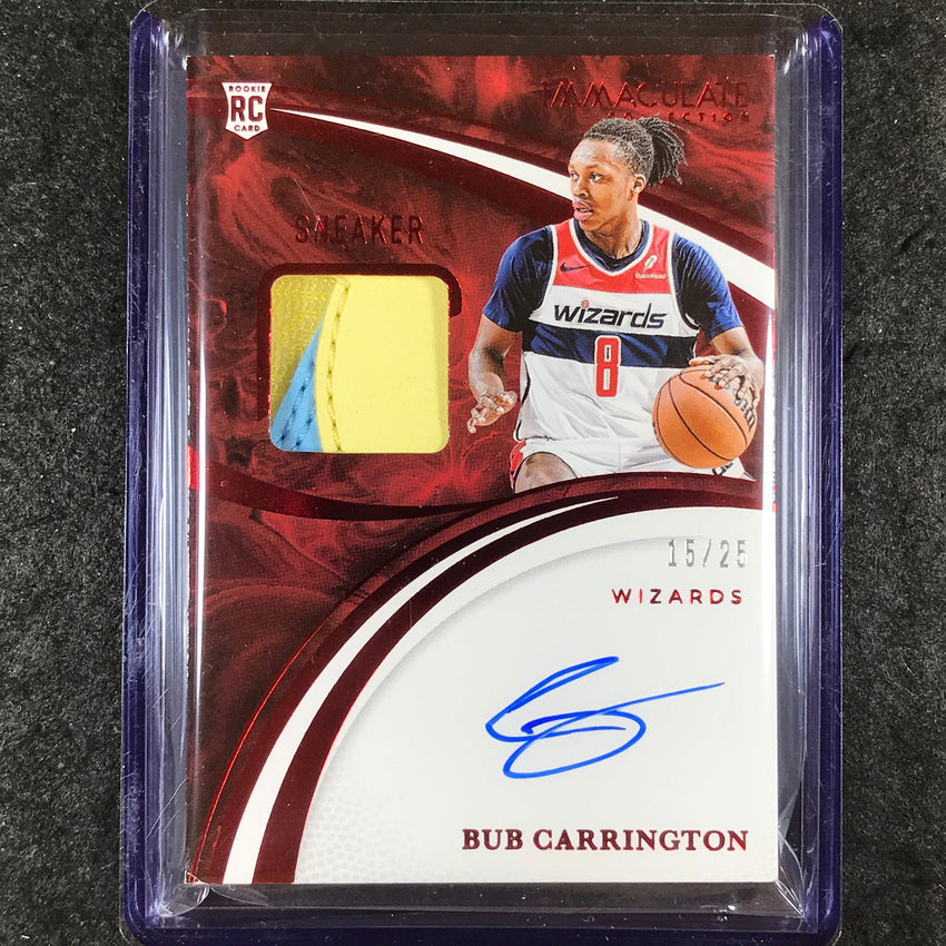 2024-25 Immaculate BUB CARRINGTON Sneaker Swatches Signatures Rookie Auto 15/25