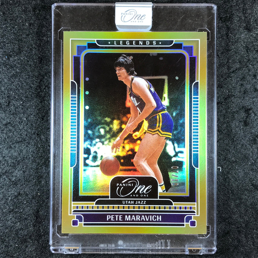 2024-25 One and One PETE MARAVICH Legends Base Gold 7/10 #169