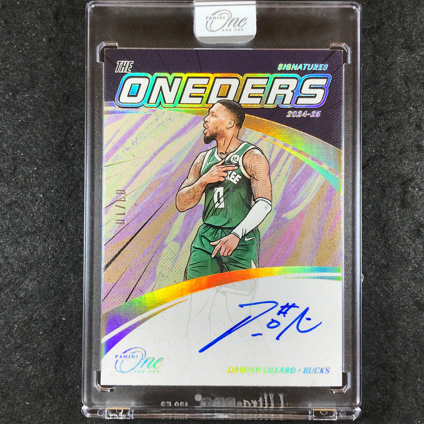 2024-25 One and One DAMIAN LILLARD The Oneders Signatures Auto Gold 3/10