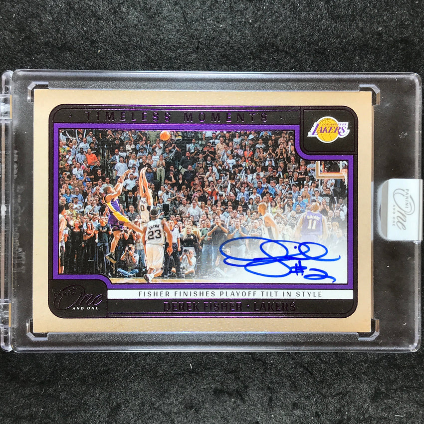 2024-25 One and One DEREK FISHER Timeless Moments Auto Purple 5/35