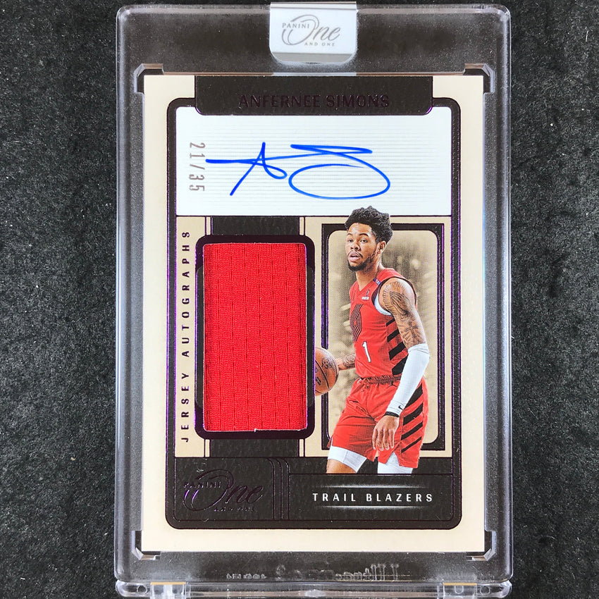 2024-25 One and One ANFERNEE SIMONS Jersey Autographs Purple 21/35