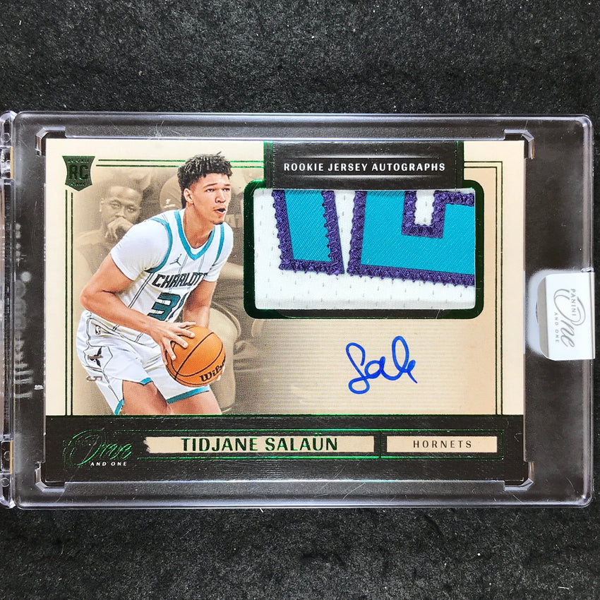 2024-25 One and One TIDJANE SALAUN Rookie Jersey Patch Auto Green 1/5