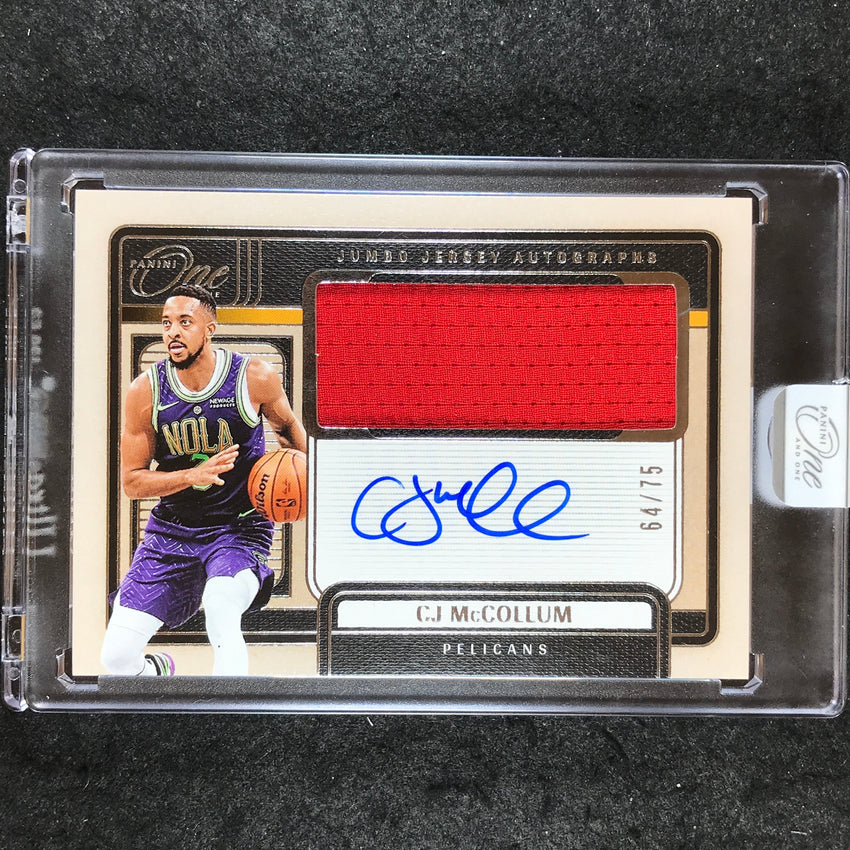 2024-25 One and One CJ MCCOLLUM Jumbo Jersey Autographs 64/75