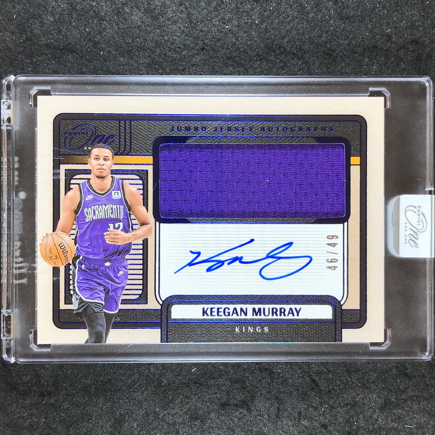 2024-25 One and One KEEGAN MURRAY Jumbo Jersey Autographs Blue 46/49