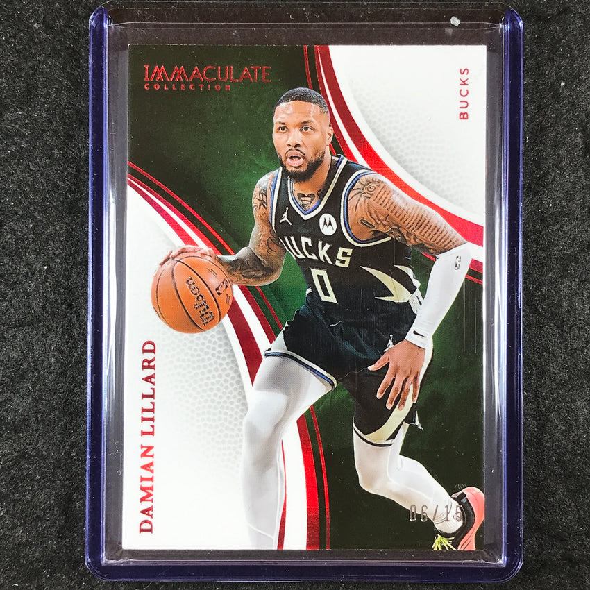 2024-25 Immaculate DAMIAN LILLARD Base Red 6/15 #54