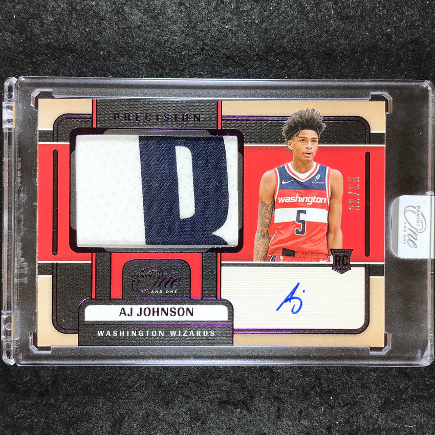 2024-25 One and One AJ JOHNSON Precision Rookie Patch Auto Purple 33/35