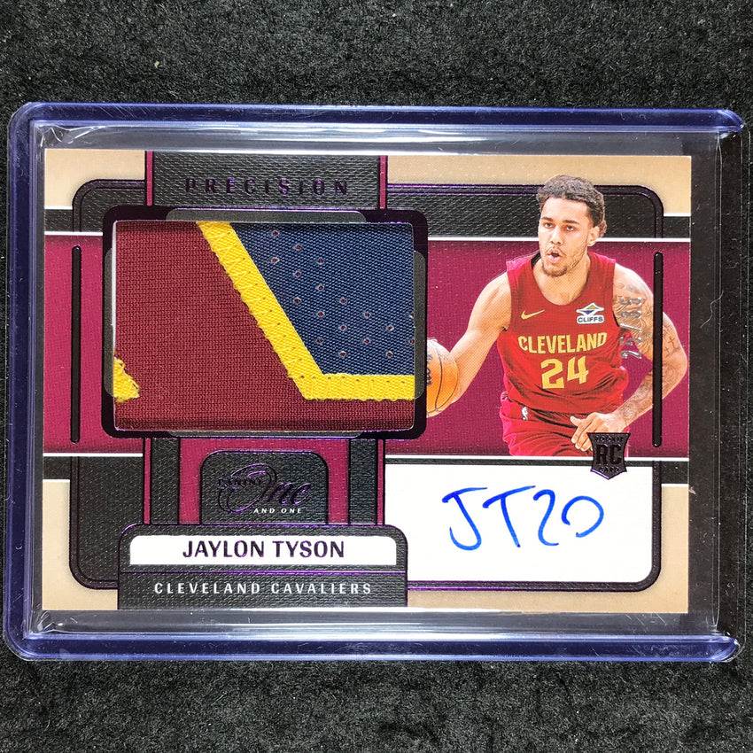 2024-25 One and One JAYLON TYSON Precision Rookie Patch Auto Purple 25/35
