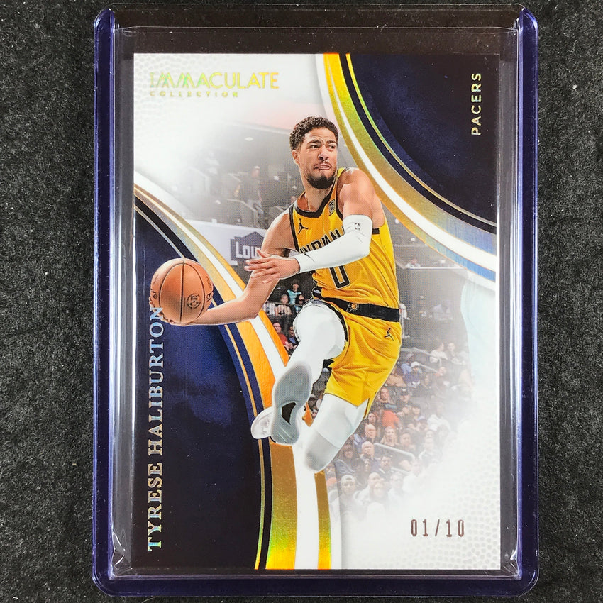 2024-25 Immaculate TYRESE HALIBURTON Action Base Gold 1/10 #58