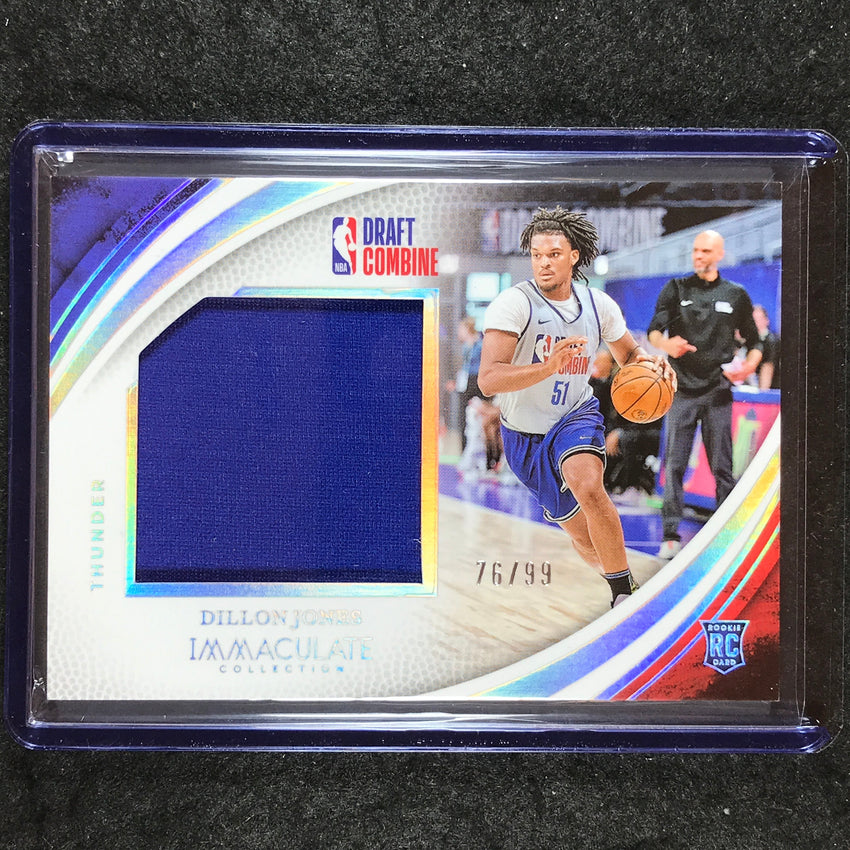 2024-25 Immaculate DILLON JONES Draft Combine Memorabilia Rookie Jersey 76/99