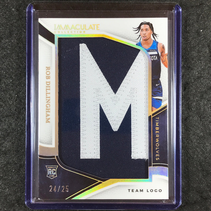 2024-25 Immaculate ROB DILLINGHAM Jumbo Patches Rookie Team Logo 24/25