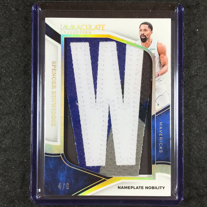 2024-25 Immaculate SPENCER DINWIDDIE Jumbo Patches Nameplate Nobility 4/9