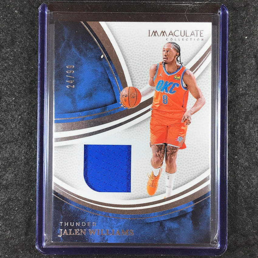 2024-25 Immaculate JALEN WILLIAMS Materials Jersey Relic 24/99