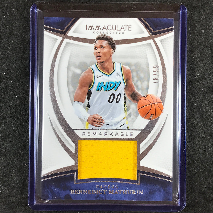 2024-25 Immaculate BENNEDICT MATHURIN Remarkable Jerseys 78/99
