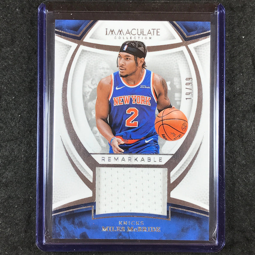 2024-25 Immaculate MILES MCBRIDE Remarkable Jerseys 19/99