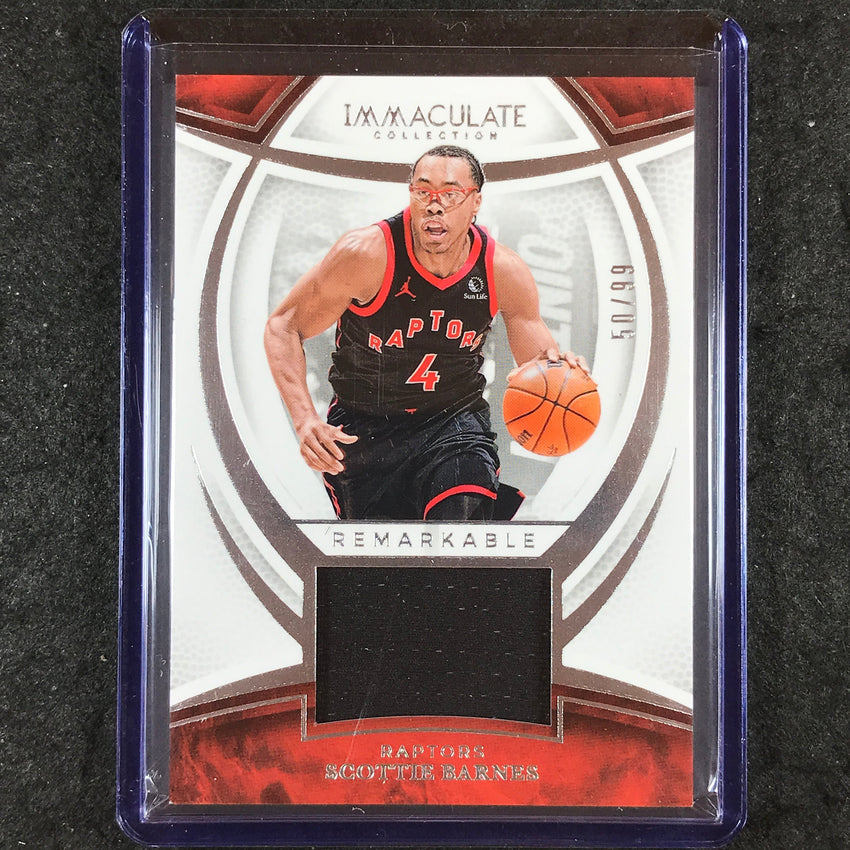 2024-25 Immaculate SCOTTIE BARNES Remarkable Jerseys 50/99