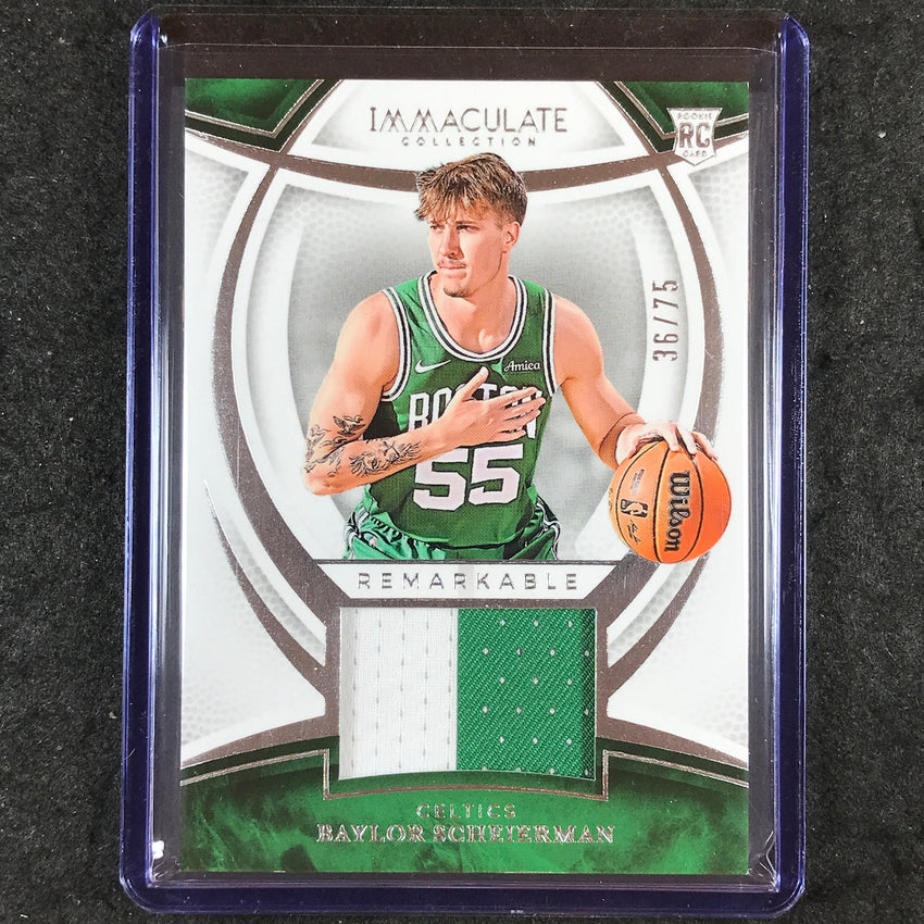 2024-25 Immaculate BAYLOR SCHEIERMAN Remarkable Rookie Jerseys Patch 36/75