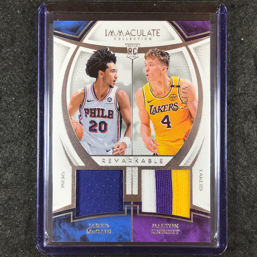 2024-25 Immaculate JARED MCCAIN DALTON KNECHT Remarkable Rookie Dual Patch 56/75