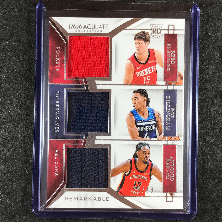 2024-25 Immaculate SHEPPARD DILLINGHAM REEVES Remarkable Rookie Jerseys 28/49