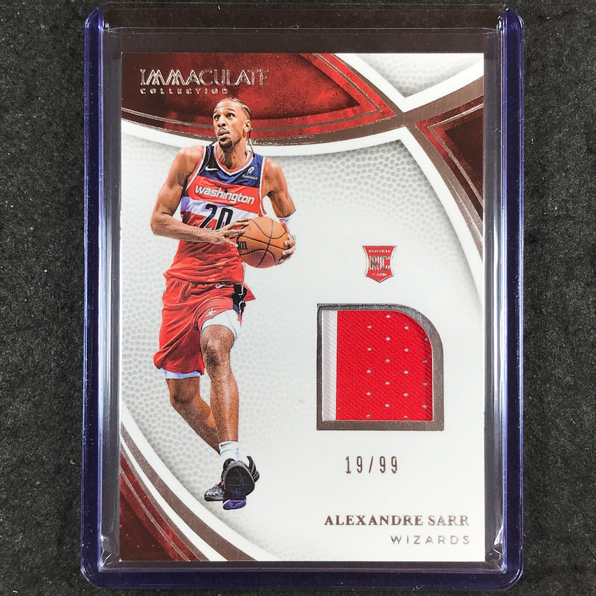 2024-25 Immaculate ALEXANDRE SARR Swatches Rookie Patch Relic 19/99