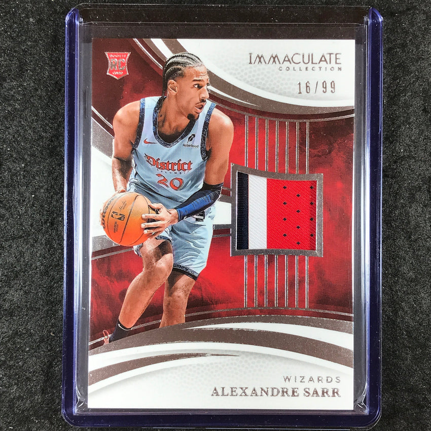2024-25 Immaculate ALEXANDRE SARR Base Rookie Patch Relic 16/99