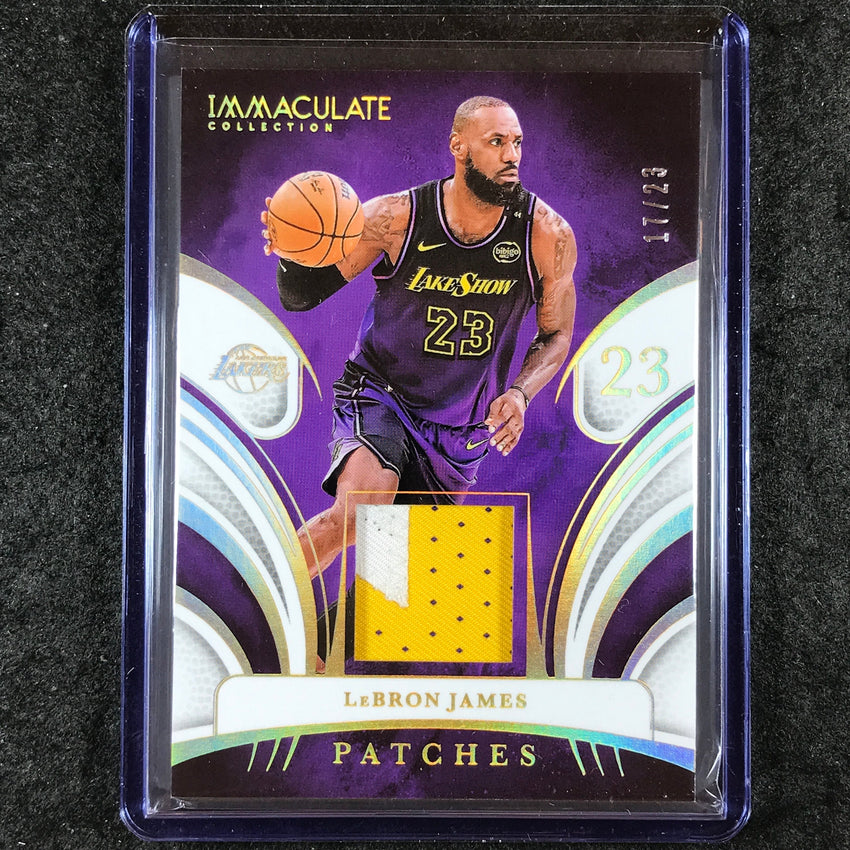 2024-25 Immaculate LEBRON JAMES Patches Jersey Number 17/23