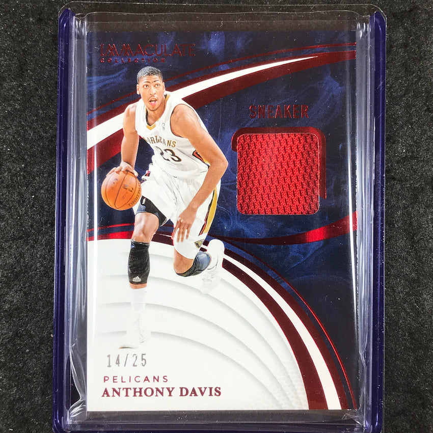 2024-25 Immaculate ANTHONY DAVIS Sneaker Swatches Shoe Relic Red 14/25