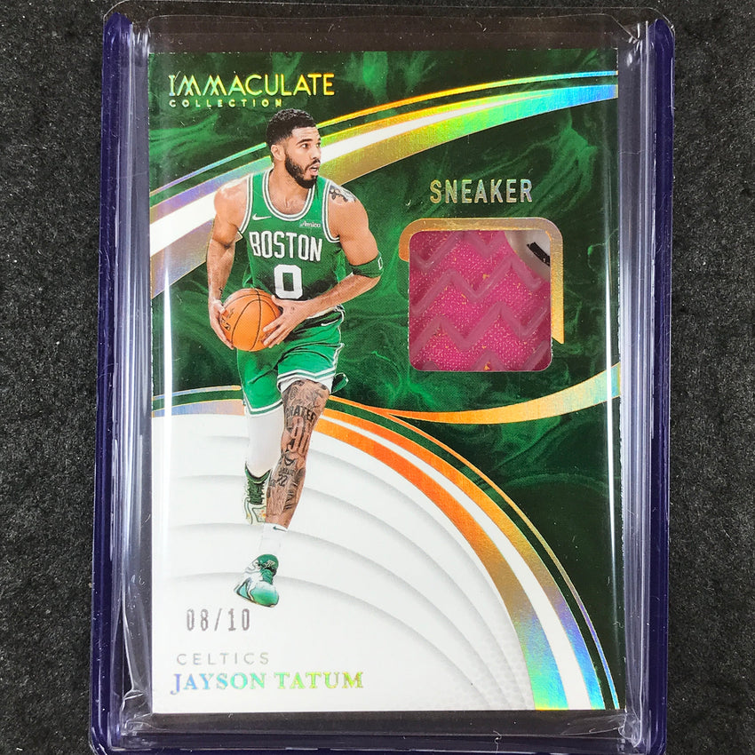 2024-25 Immaculate JAYSON TATUM Sneaker Swatches Shoe Relic Gold 8/10
