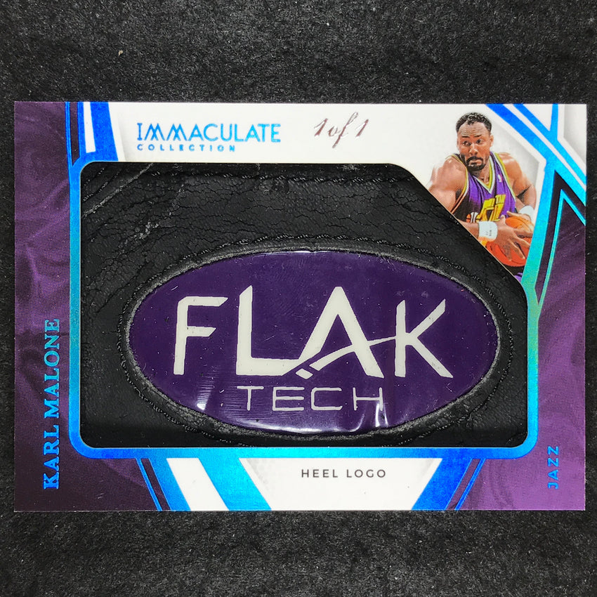 2024-25 Immaculate KARL MALONE Sneak Peek Shoe Relic Heel Logo Platinum 1/1
