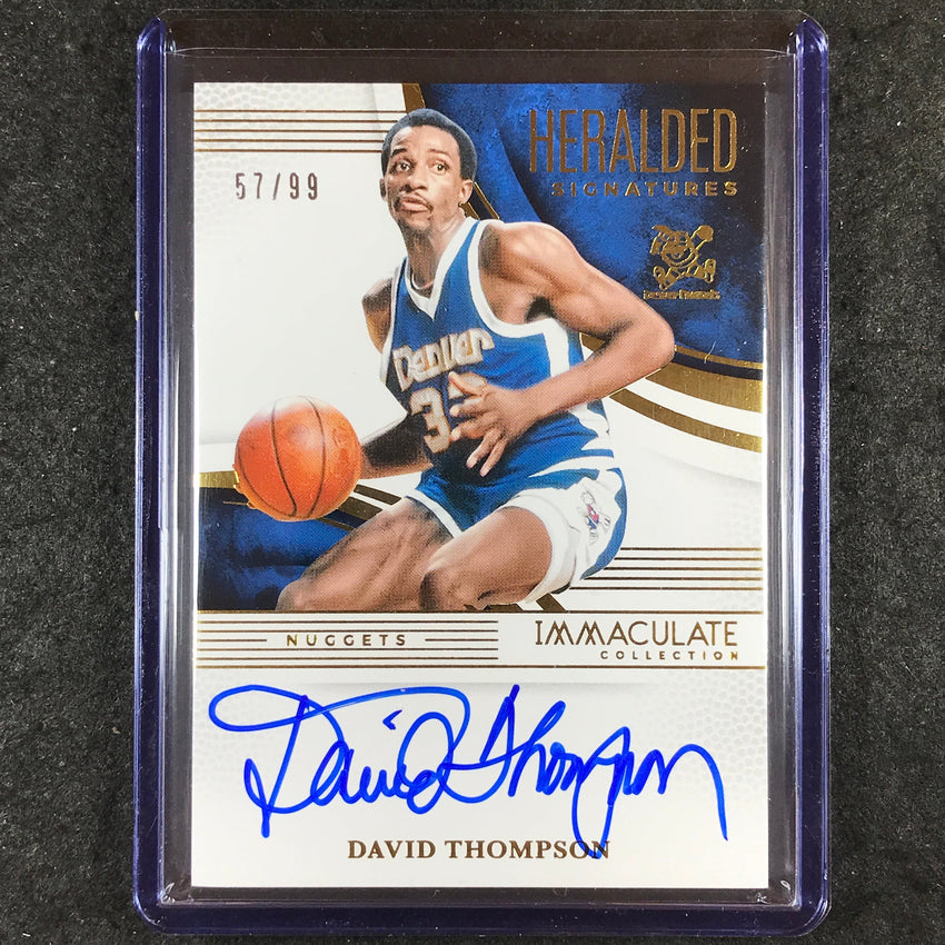 2024-25 Immaculate DAVID THOMPSON Heralded Signatures Auto 57/99