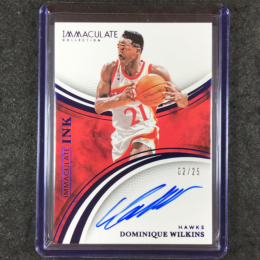 2024-25 Immaculate DOMINIQUE WILKINS Immaculate Ink Auto Blue 2/25