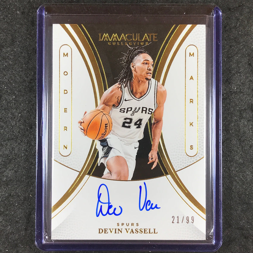 2024-25 Immaculate DEVIN VASSELL Modern Marks Auto 21/99
