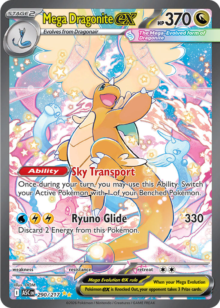 Mega Dragonite ex - ( 290/217 ) - [SPECIAL ILLUSTRATION RARE] - Pokemon ME Ascended Heroes