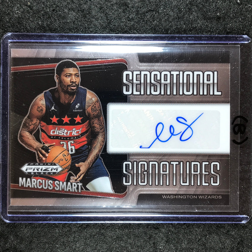 2024-25 Prizm Black MARCUS SMART Sensational Signatures Auto Base #SMT (B)