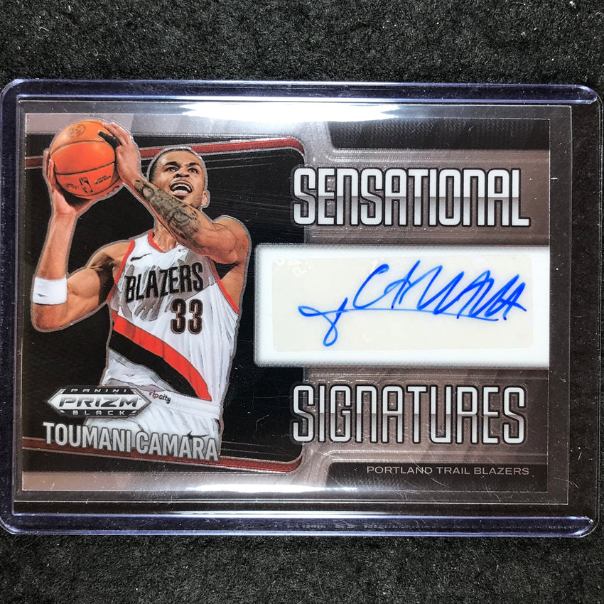 2024-25 Prizm Black TOUMANI CAMARA Sensational Signatures Auto Base #TOU