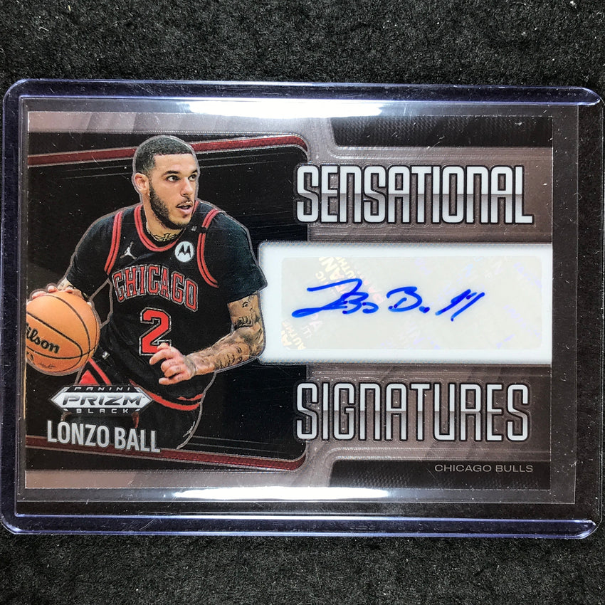 2024-25 Prizm Black LONZO BALL Sensational Signatures Auto Base #ZOB