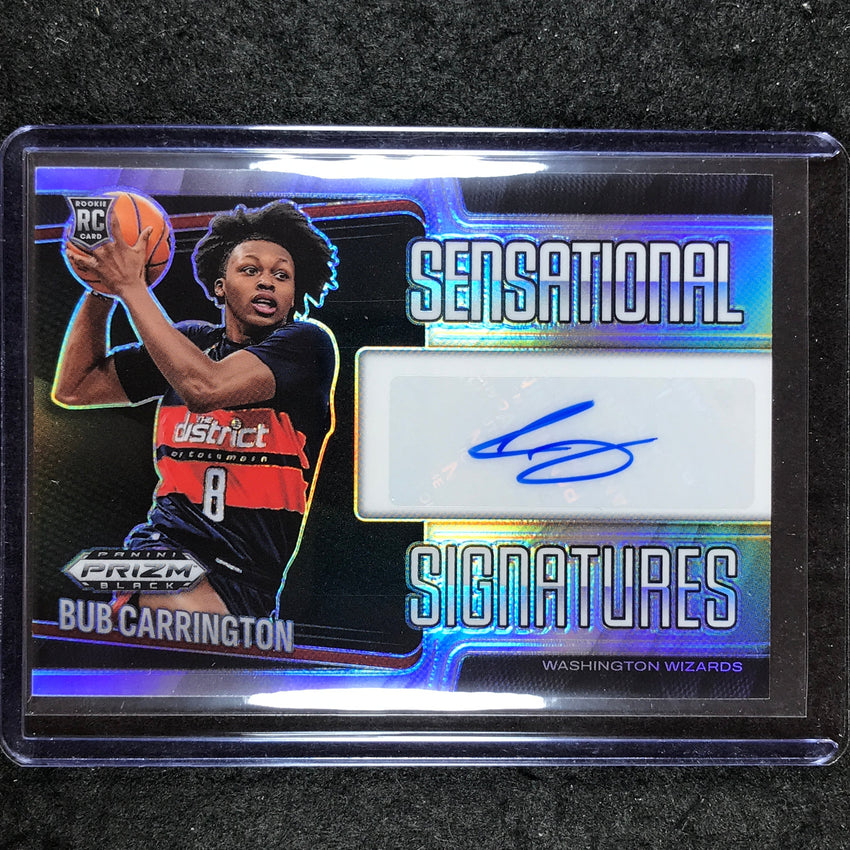 2024-25 Prizm Black BUB CARRINGTON Sensational Signatures Rookie Silver #BUB