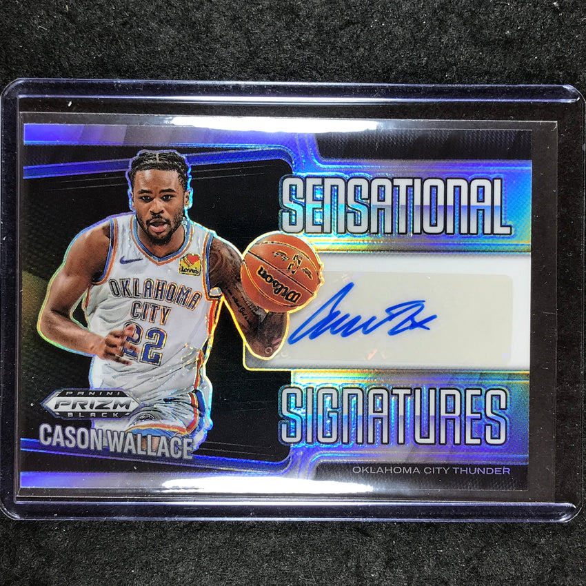 2024-25 Prizm Black CASON WALLACE Sensational Signatures Auto Silver #CSW