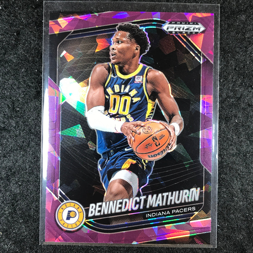 2024-25 Prizm Black BENNEDICT MATHURIN Base Purple Ice /149 #59