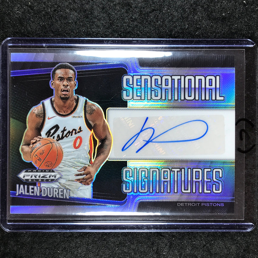 2024-25 Prizm Black JALEN DUREN Sensational Signatures Auto Silver #DUR (C)