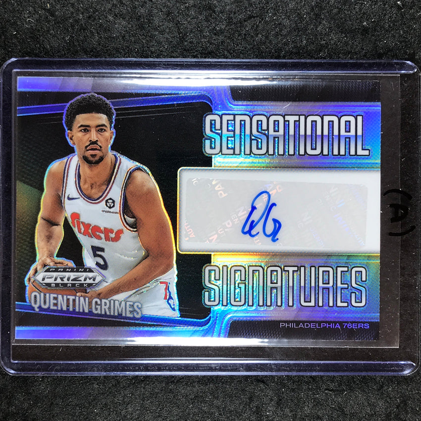 2024-25 Prizm Black QUENTIN GRIMES Sensational Signatures Auto Silver #GRM (A)