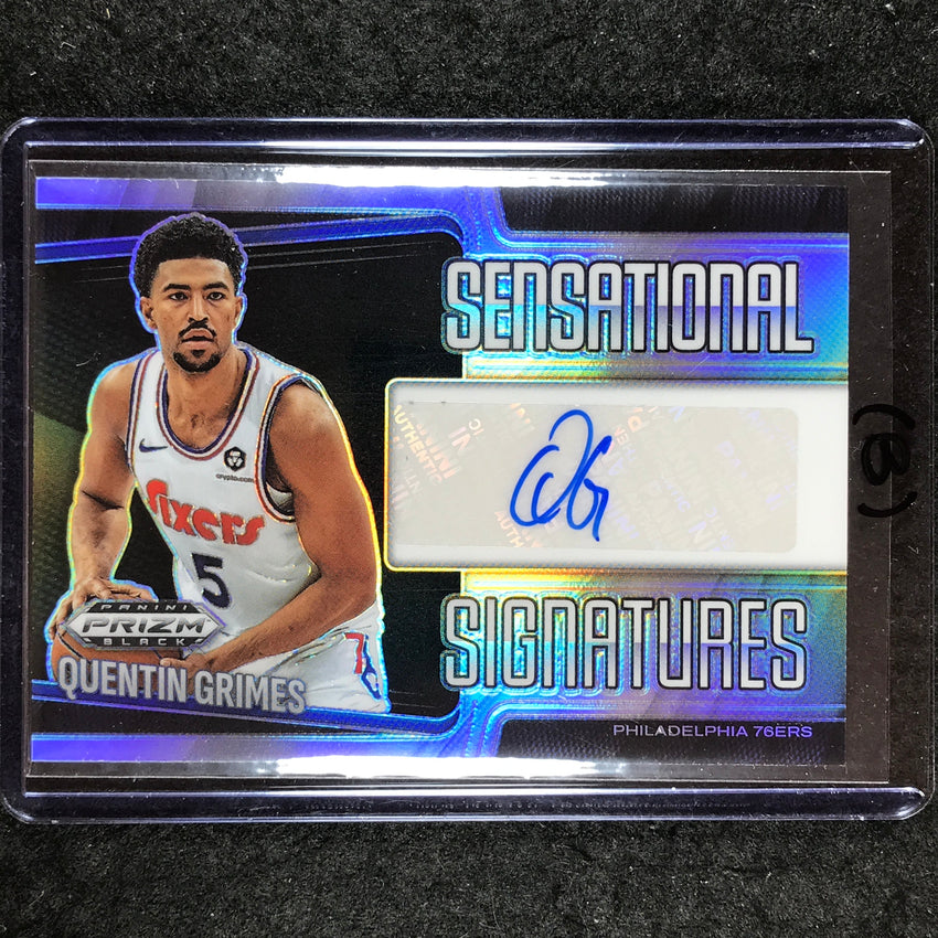 2024-25 Prizm Black QUENTIN GRIMES Sensational Signatures Auto Silver #GRM (B)